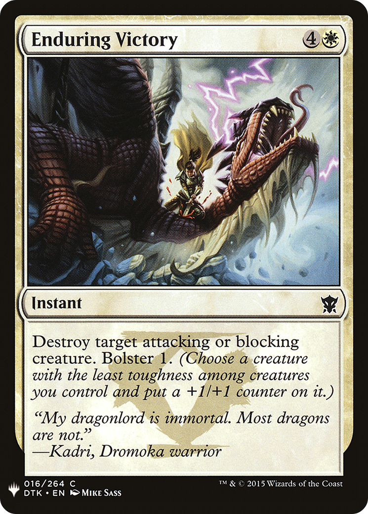 Enduring Victory (LIST-DTK-16) - The List