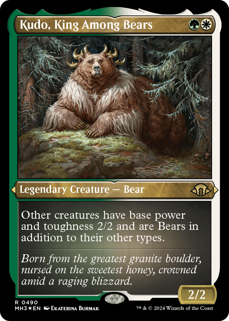 Kudo, King Among Bears (Foil Etched) [Modern Horizons 3] | The CG Realm
