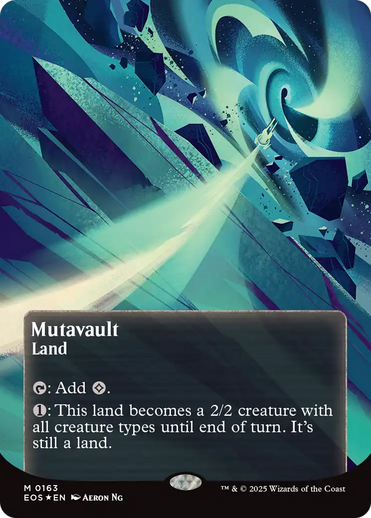 Mutavault (0163) (Borderless) (Galaxy Foil) [Edge of Eternities: Stellar Sights] | The CG Realm