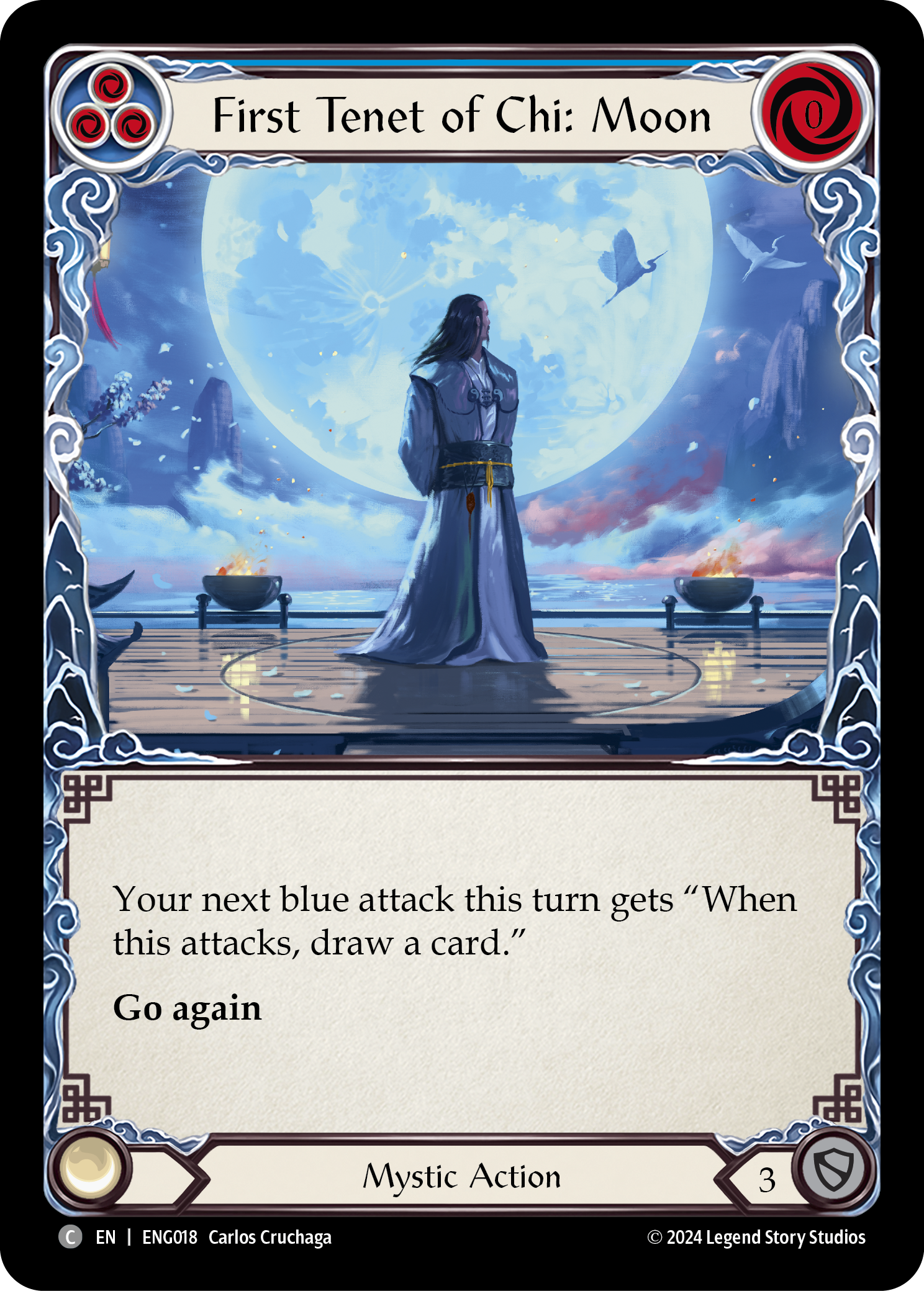 First Tenet of Chi: Moon [ENG018] (Part the Mistveil Enigma Blitz Deck) | The CG Realm