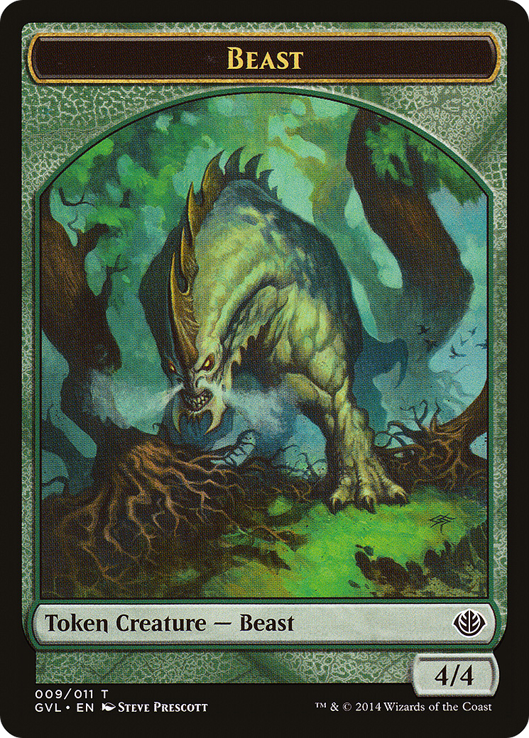 Beast Token (009) (DD3-009) - Duel Decks Anthology: Garruk vs. Liliana Tokens