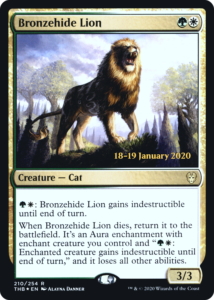 Bronzehide Lion (PRE-210S) - Theros Beyond Death Promos Foil
