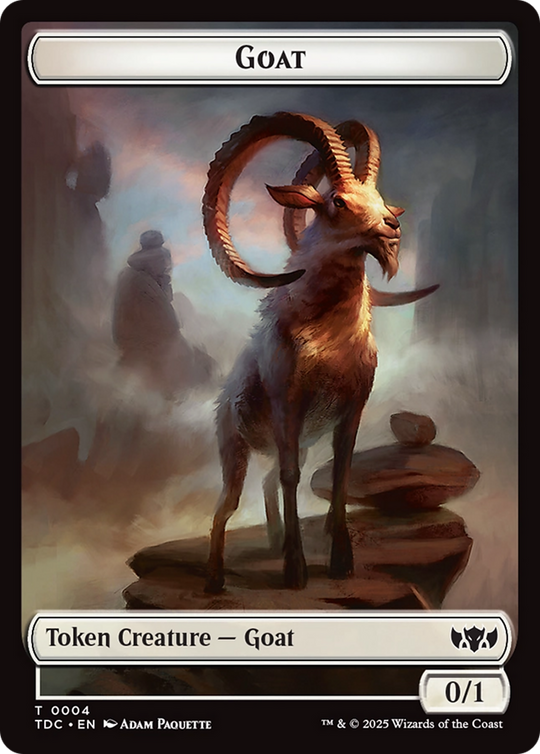 Plant // Goat Double-Sided Token (TDC-24 // 4) - Commander: Tarkir: Dragonstorm