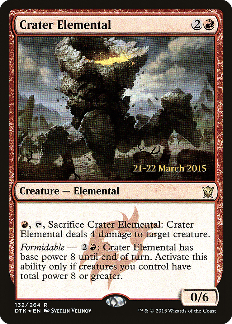 Crater Elemental (PRE-132) - Dragons of Tarkir Promos Foil
