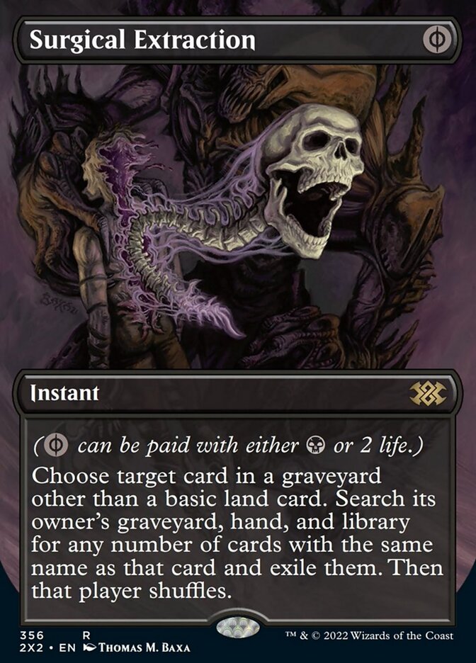 Surgical Extraction (Borderless Alternate Art) [Double Masters 2022] | The CG Realm