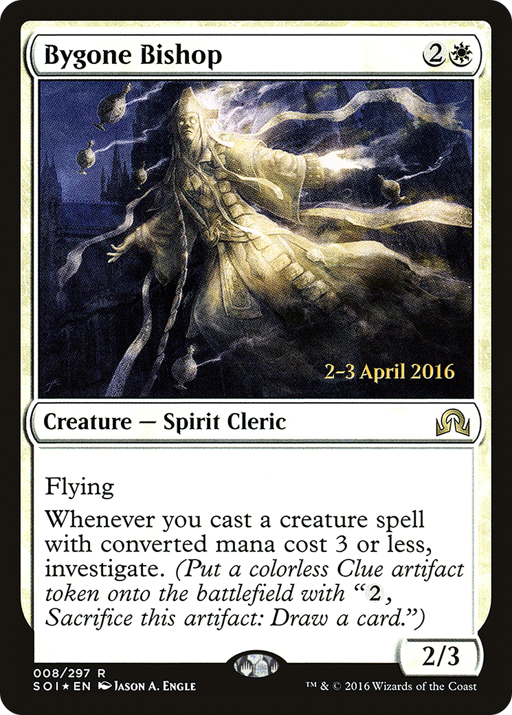 Bygone Bishop (PRE-008) - Shadows over Innistrad Promos Foil