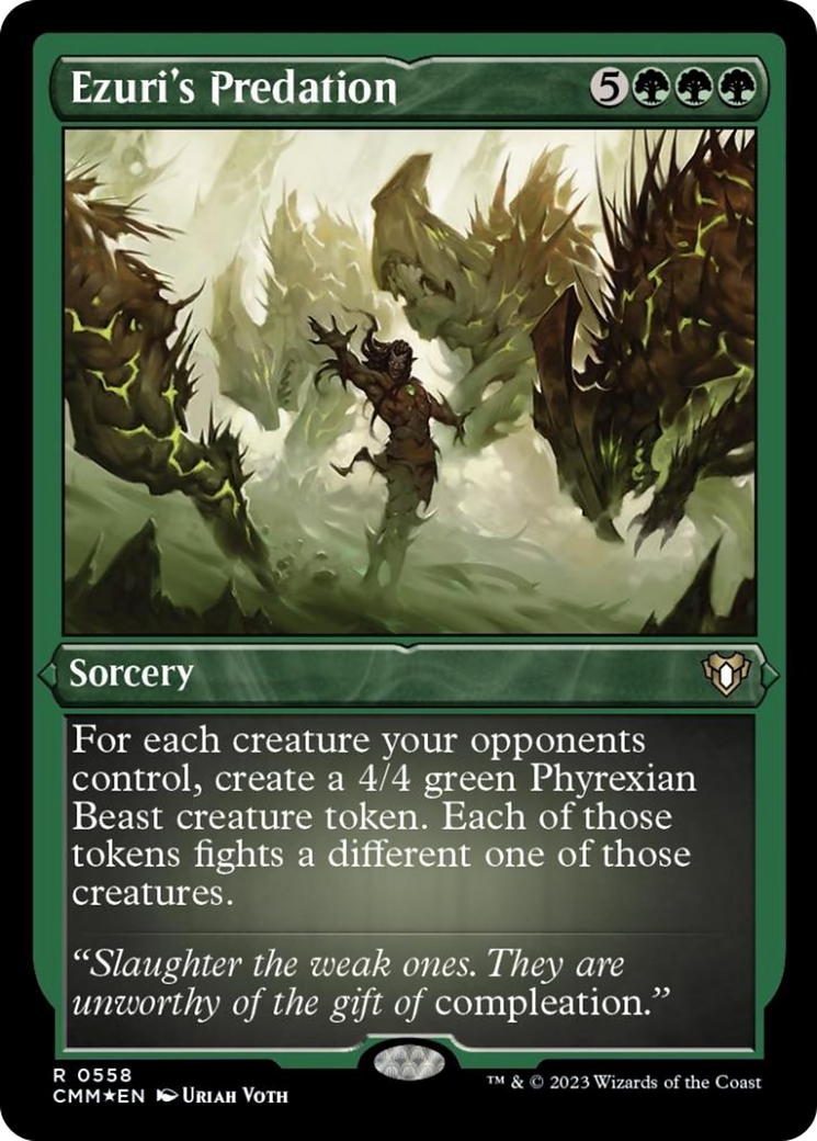 Ezuri's Predation (Foil Etched) [Commander Masters] | The CG Realm