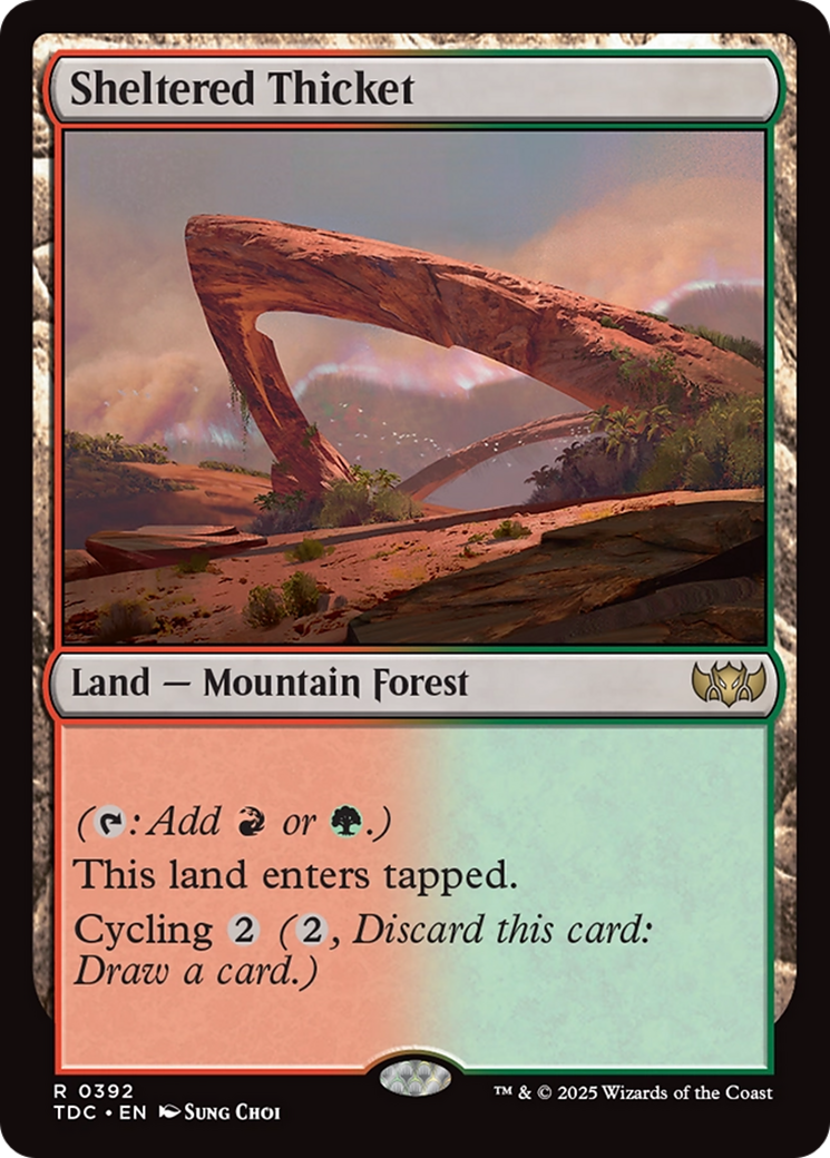 Sheltered Thicket [Tarkir: Dragonstorm Commander] | The CG Realm