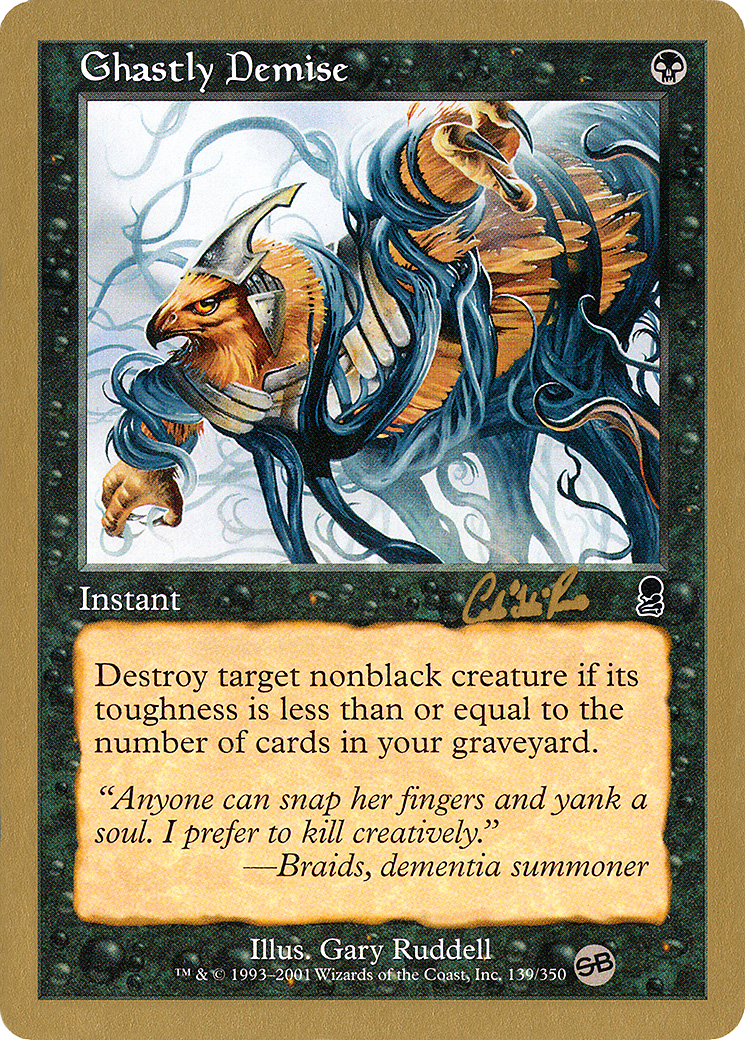 Ghastly Demise - 2002 Carlos Romao (ODY) (SB) (WCD-) - World Championship Decks 2002