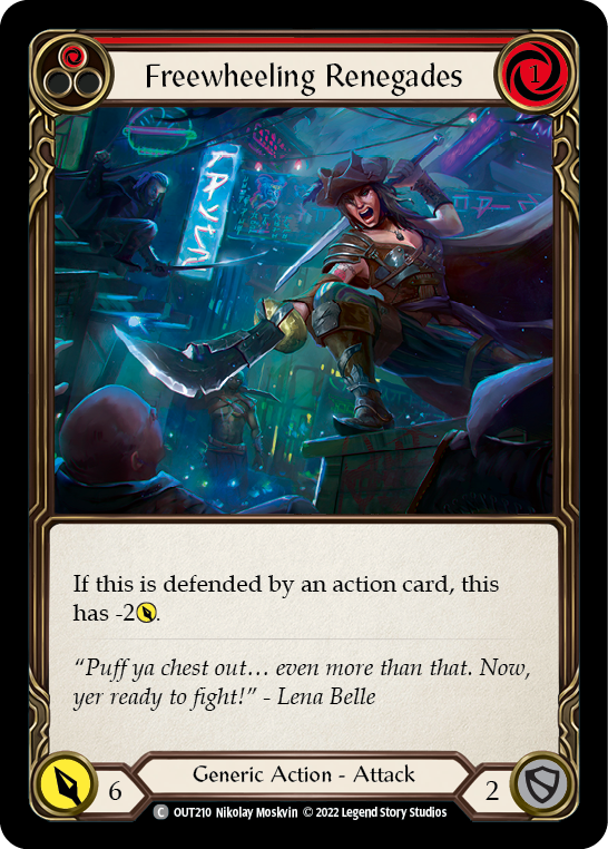 Freewheeling Renegades (Red) [OUT210] (Outsiders)  Rainbow Foil | The CG Realm