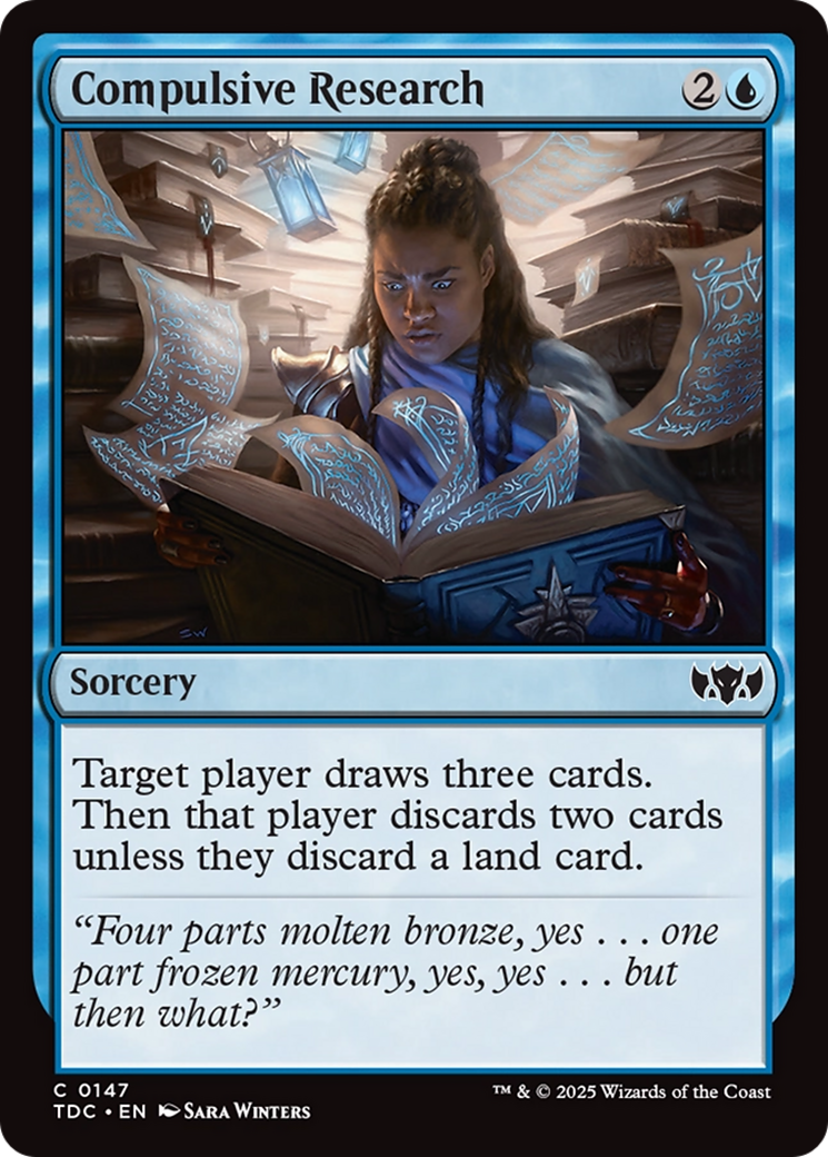 Compulsive Research [Tarkir: Dragonstorm Commander] | The CG Realm