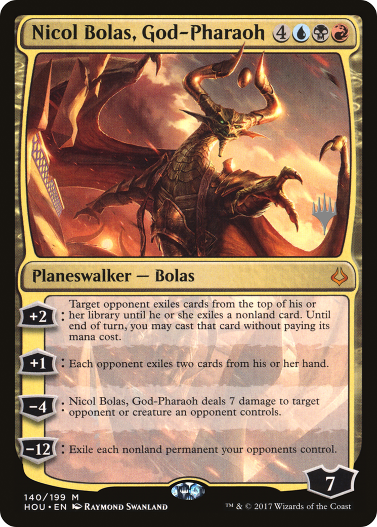 Nicol Bolas, God-Pharaoh (PPSTX-140) - Hour of Devastation Promos