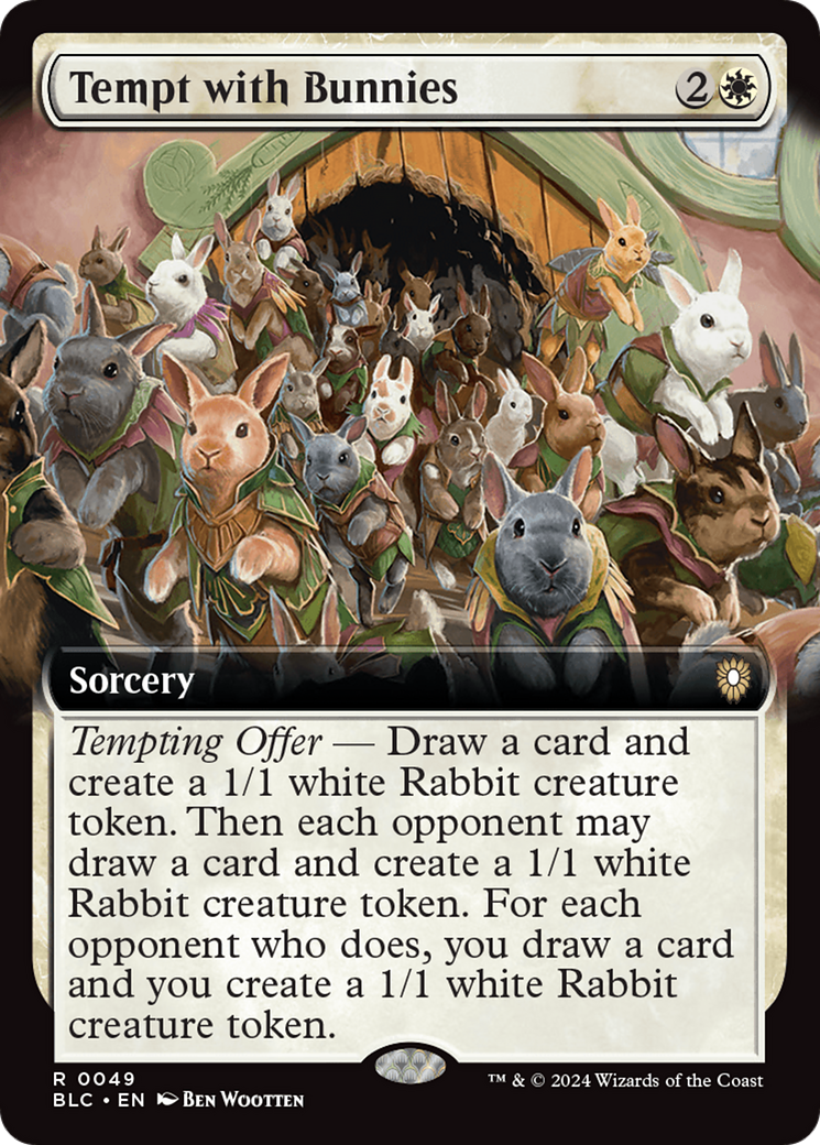 Tempt with Bunnies (Extended Art) [Bloomburrow Commander] | The CG Realm