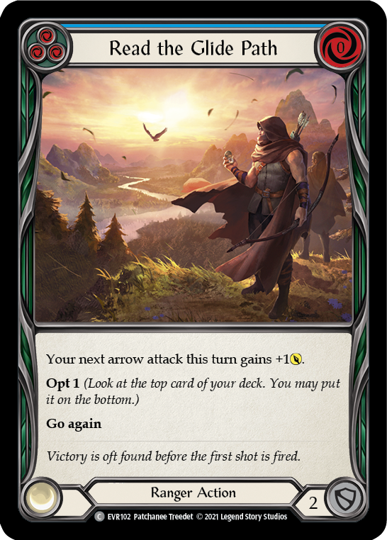 Read the Glide Path (Blue) [EVR102] (Everfest)  1st Edition Rainbow Foil | The CG Realm