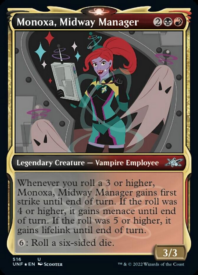 Monoxa, Midway Manager (Showcase) (Galaxy Foil) [Unfinity] | The CG Realm