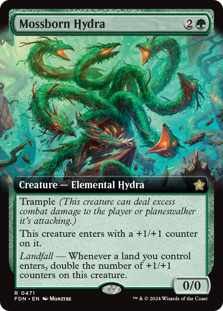 Mossborn Hydra (Extended Art) [Foundations] | The CG Realm