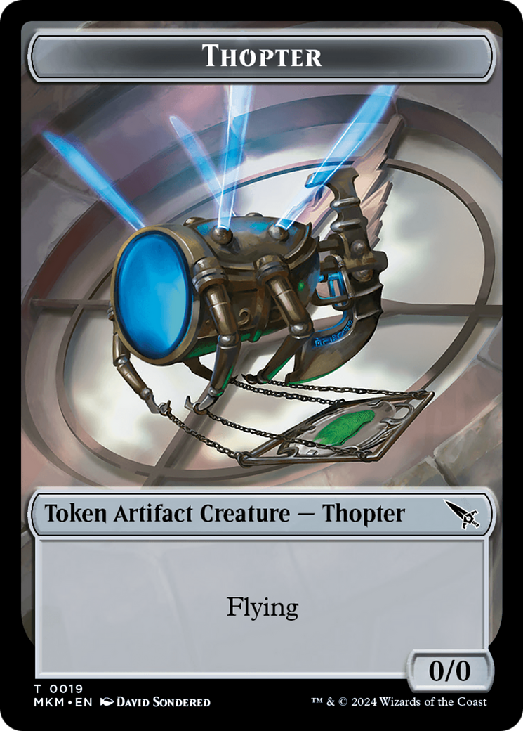 Detective // Thopter (0019) Double-Sided Token [Murders at Karlov Manor Tokens] | The CG Realm