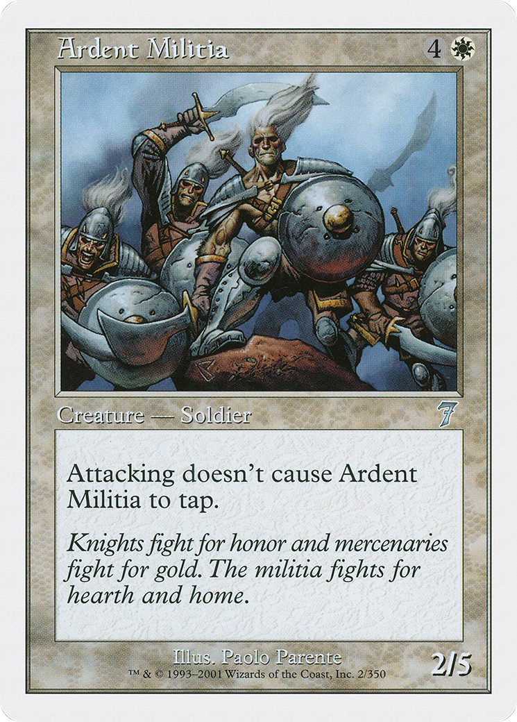 Ardent Militia (7ED-002) - 7th Edition