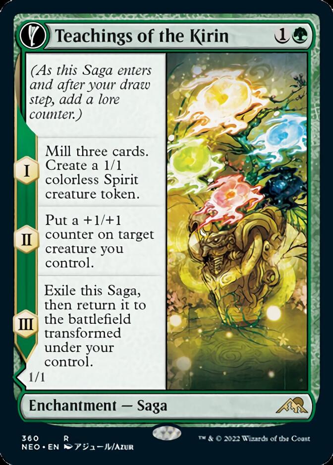 Teachings of the Kirin (Showcase) (NEO-360) - Kamigawa: Neon Dynasty: (Showcase, fandfc)