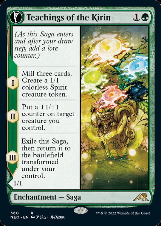 Teachings of the Kirin (Showcase) (NEO-360) - Kamigawa: Neon Dynasty: (Showcase, fandfc)