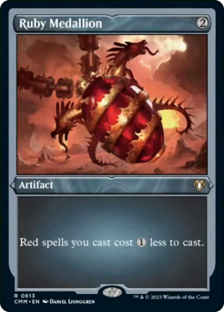 Ruby Medallion (Foil Etched) [Commander Masters] | The CG Realm