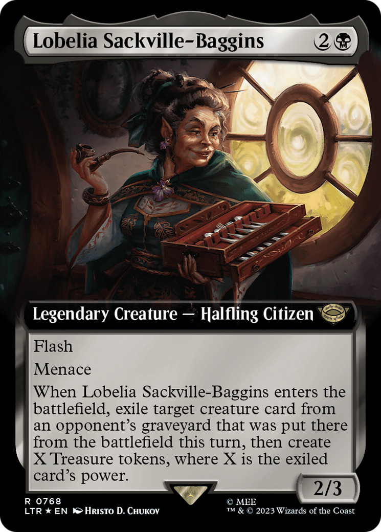 Lobelia Sackville-Baggins (Extended Art) (Surge Foil) (LTR-768) - The Lord of the Rings: Tales of Middle-earth: (Extended Art) Foil