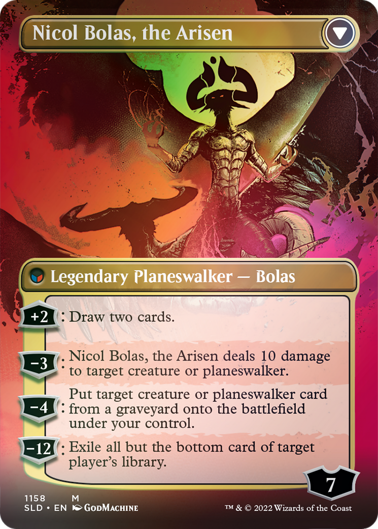 Nicol Bolas, the Ravager (Display Commander) - Thick Stock (SLD-1211) - Secret Lair Drop (Borderless)