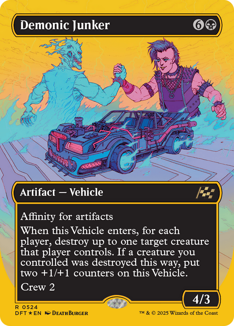 Demonic Junker (Borderless) (First-Place Foil) [Aetherdrift] | The CG Realm