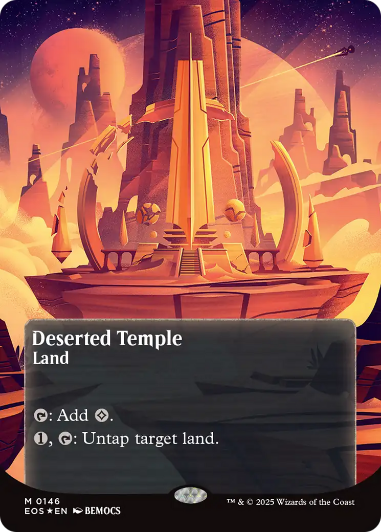 Deserted Temple (0146) (Borderless) (Galaxy Foil) [Edge of Eternities: Stellar Sights] | The CG Realm