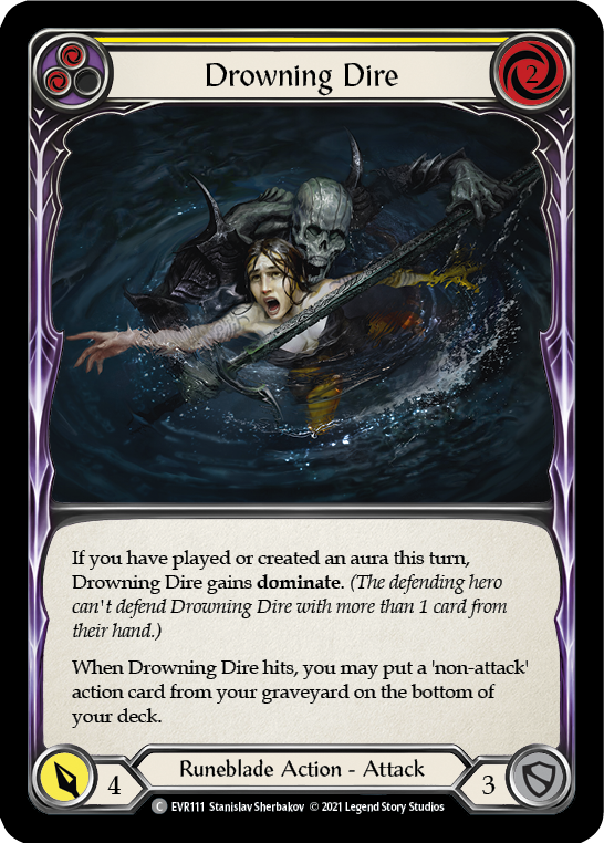 Drowning Dire (Yellow) [EVR111] (Everfest)  1st Edition Normal | The CG Realm