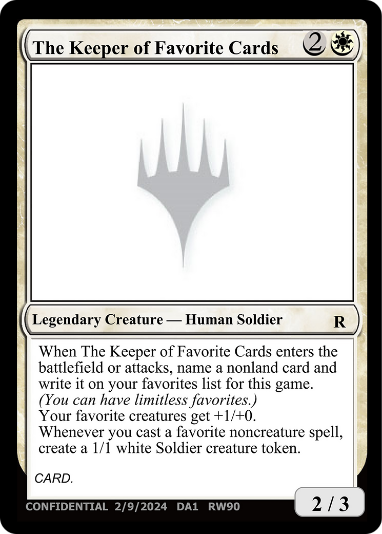 The Keeper of Favorite Cards [Unknown Event] | The CG Realm