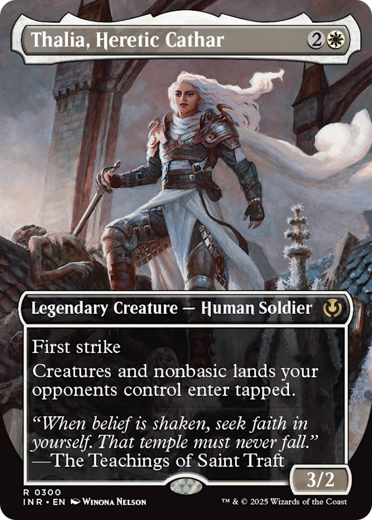 Thalia, Heretic Cathar (borderless) [Innistrad Remastered] | The CG Realm