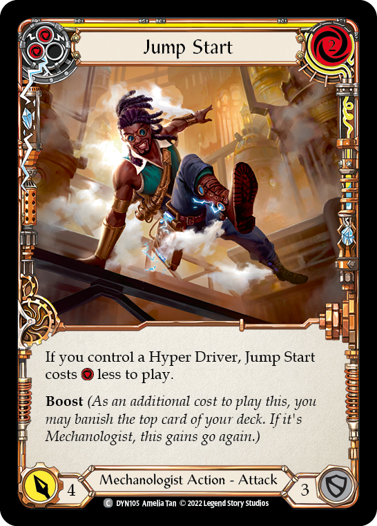 Jump Start (Yellow) [DYN105] (Dynasty)  Rainbow Foil | The CG Realm