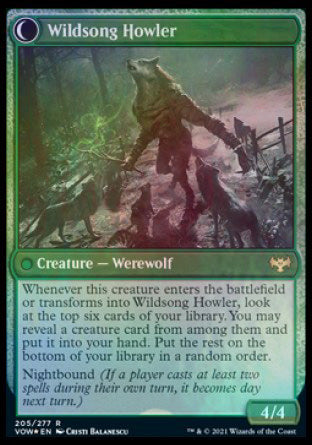 Howlpack Piper (PRE-205) - Innistrad: Crimson Vow Promos: (Double Faced Transform) Foil