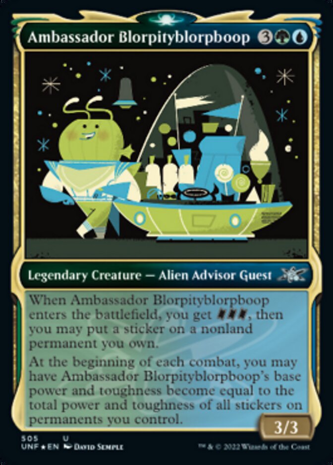 Ambassador Blorpityblorpboop (Showcase) (Galaxy Foil) [Unfinity] | The CG Realm