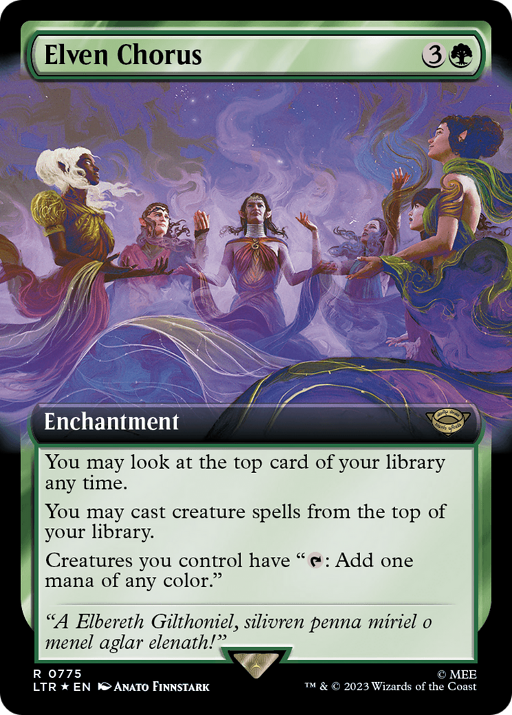 Elven Chorus (Extended Art) (Surge Foil) [The Lord of the Rings: Tales of Middle-Earth] | The CG Realm