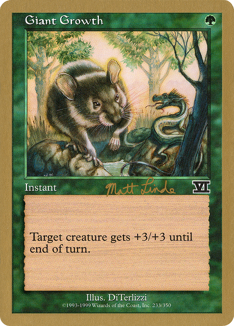 Giant Growth - 1999 Matt Linde (6ED) (WCD-) - World Championship Decks 1999