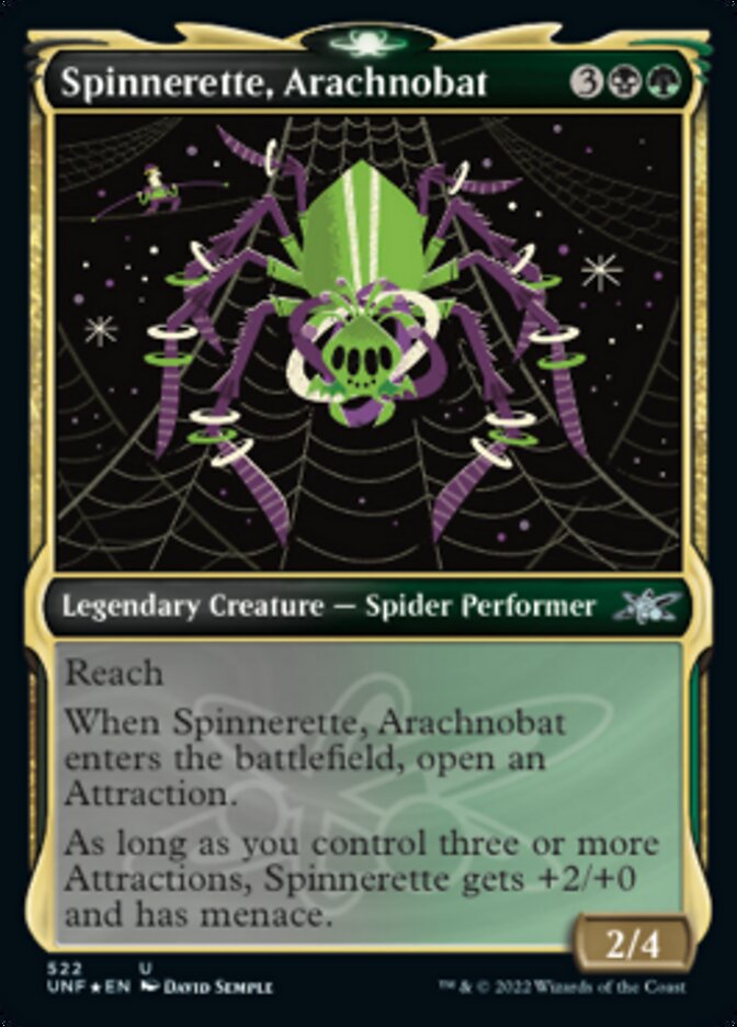 Spinnerette, Arachnobat (Showcase) (Galaxy Foil) [Unfinity] | The CG Realm