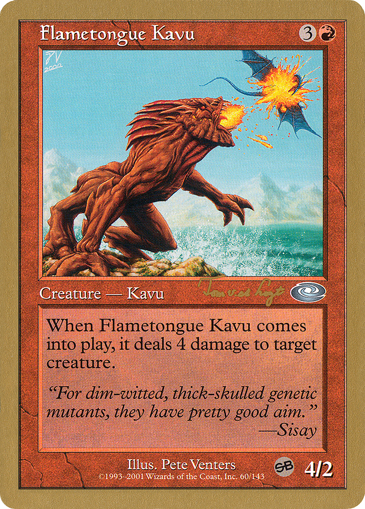 Flametongue Kavu - 2001 Tom van de Logt (PLS) (SB) (WCD-) - World Championship Decks 2001