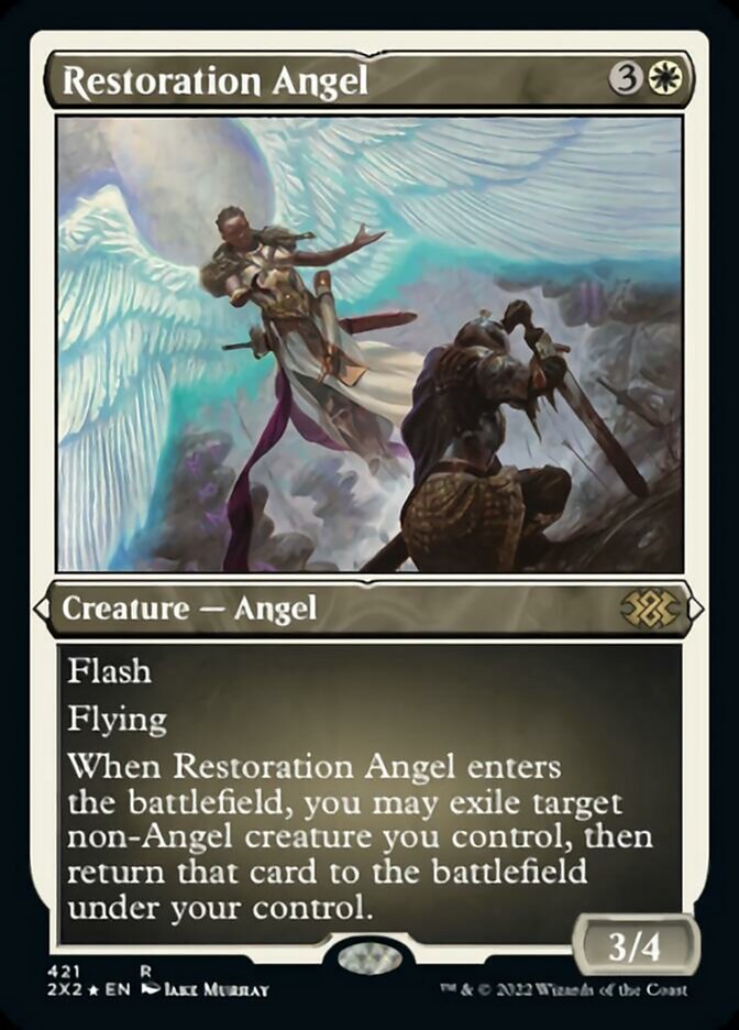 Restoration Angel (Foil Etched) [Double Masters 2022] | The CG Realm