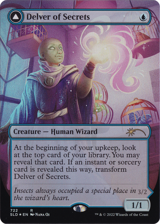 Delver of Secrets (SLD-722) - Secret Lair Drop (Borderless) Foil