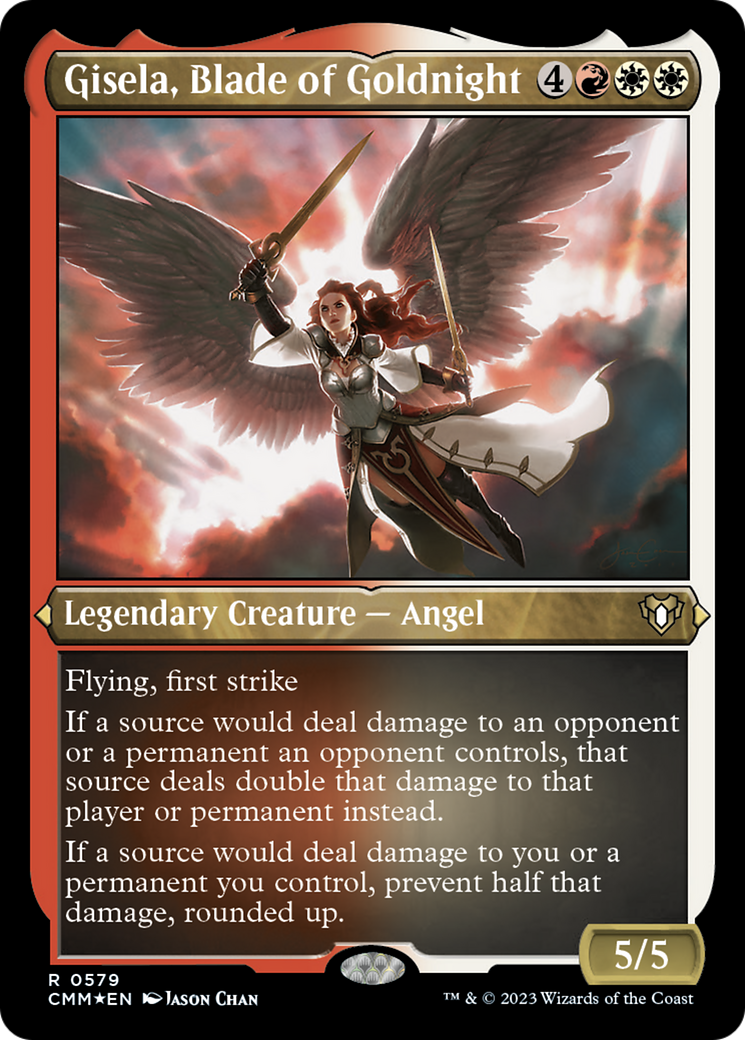Gisela, Blade of Goldnight (Foil Etched) [Commander Masters] | The CG Realm