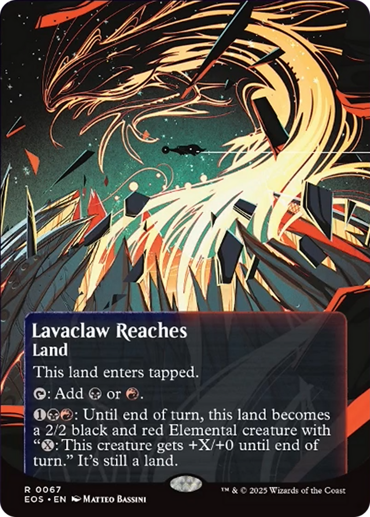 Lavaclaw Reaches (0067) (Borderless) [Edge of Eternities: Stellar Sights] | The CG Realm