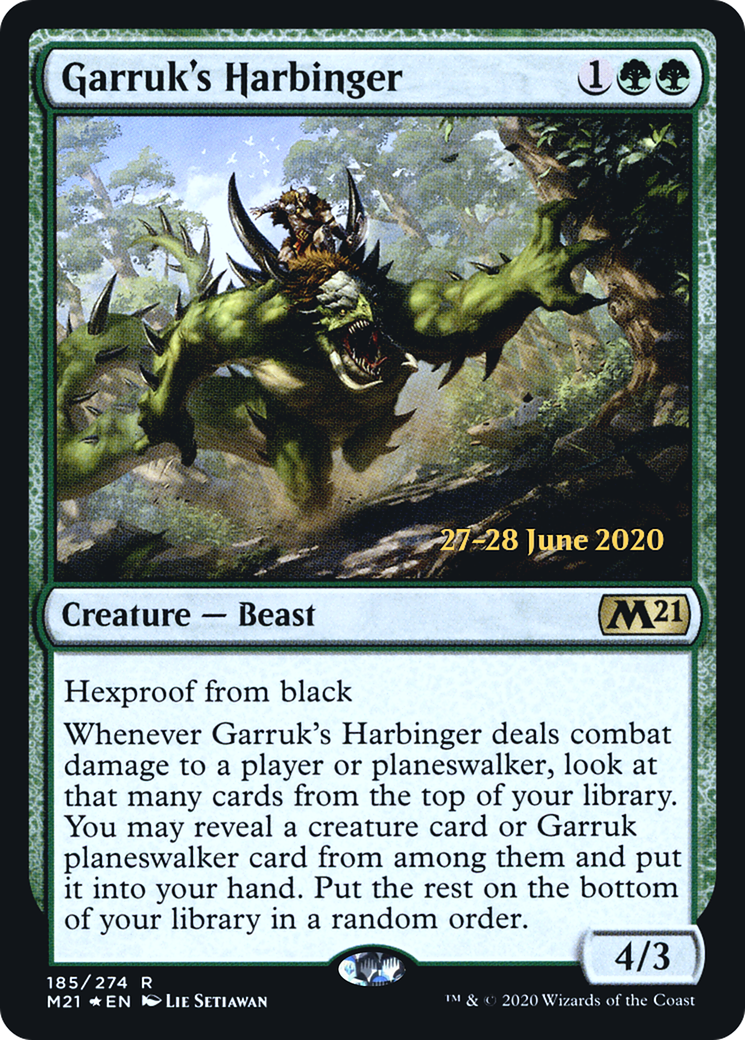 Garruk's Harbinger (PRE-185S) - Core Set 2021 Promos Foil