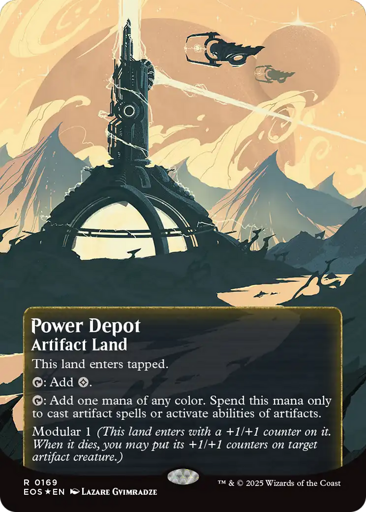 Power Depot (0169) (Borderless) (Galaxy Foil) [Edge of Eternities: Stellar Sights] | The CG Realm