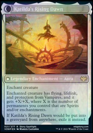 Katilda, Dawnhart Martyr (PRE-021) - Innistrad: Crimson Vow Promos: (Double Faced Transform) Foil