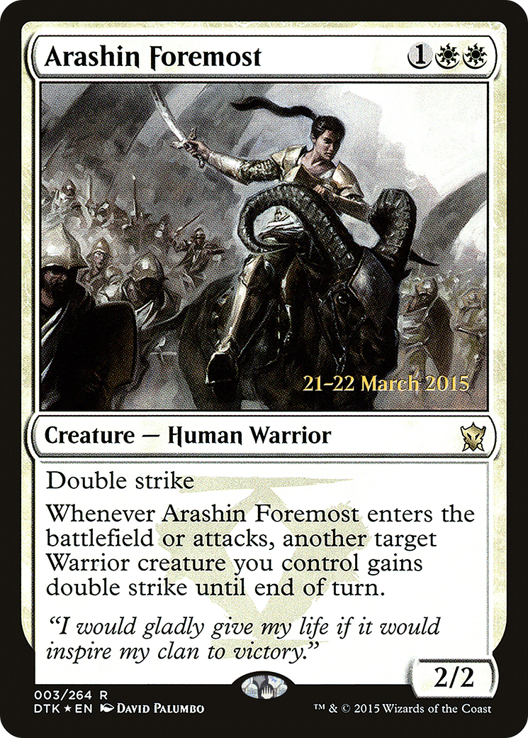 Arashin Foremost (PRE-003) - Dragons of Tarkir Promos Foil