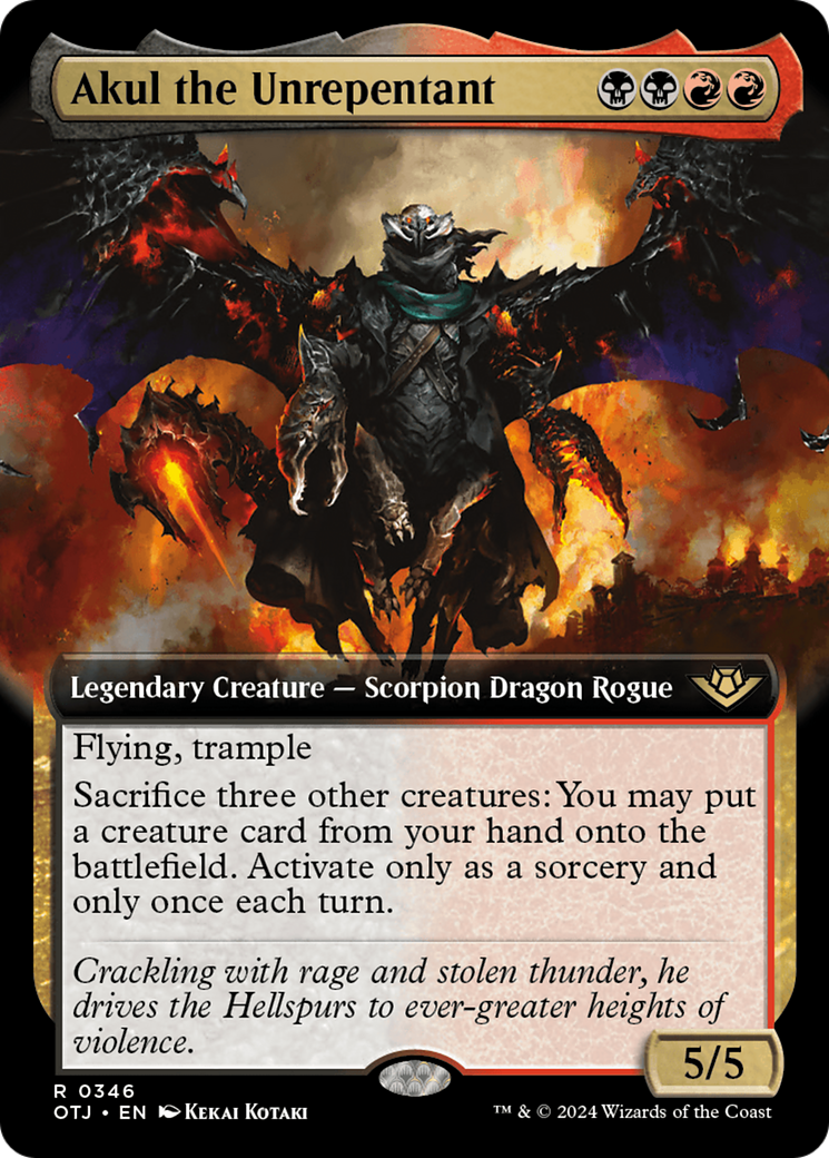 Akul the Unrepentant (Extended Art) [Outlaws of Thunder Junction] | The CG Realm