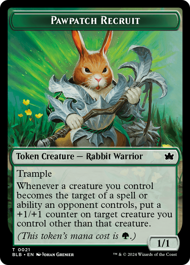 Pawpatch Recruit // Map Double-Sided Token (BLB-21 // 17) - Bloomburrow