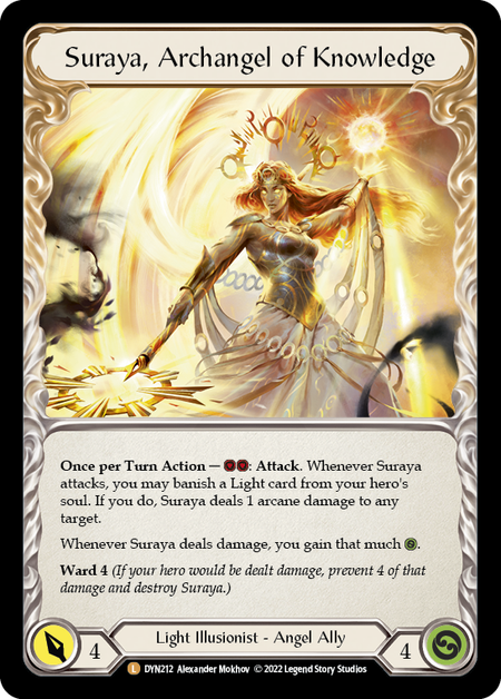 Invoke Suraya // Suraya, Archangel of Knowledge [DYN212] (Dynasty)  Rainbow Foil | The CG Realm